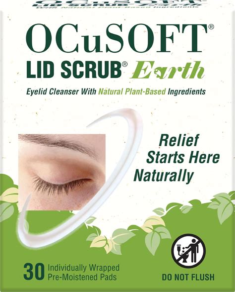 Amazon.com: OCuSOFT Lid Scrub Earth Eyelid Cleanser, Pre-Moistened ...