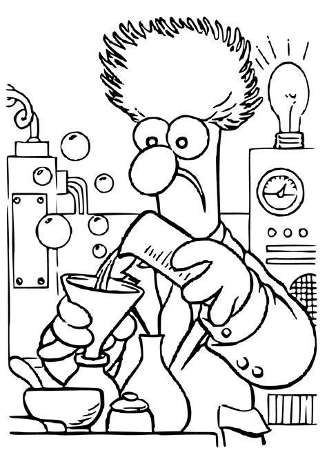 Science Beaker Coloring Pages