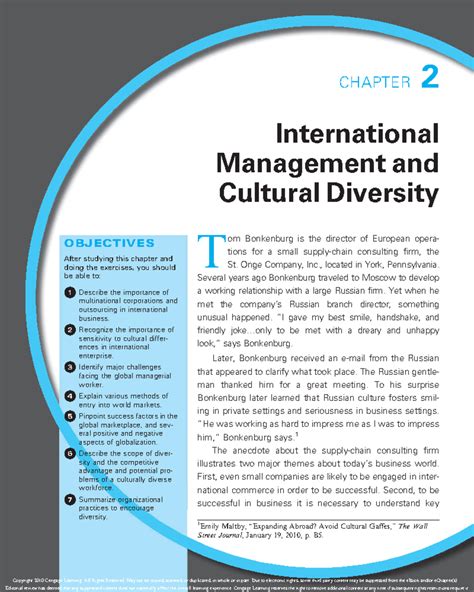 International Management & Cultural Diversity - Chapter 2 Overview ...