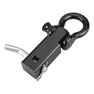 2" Universal Shackle Hitch Receiver with 3/4'' D Ring Shackle, Black ...