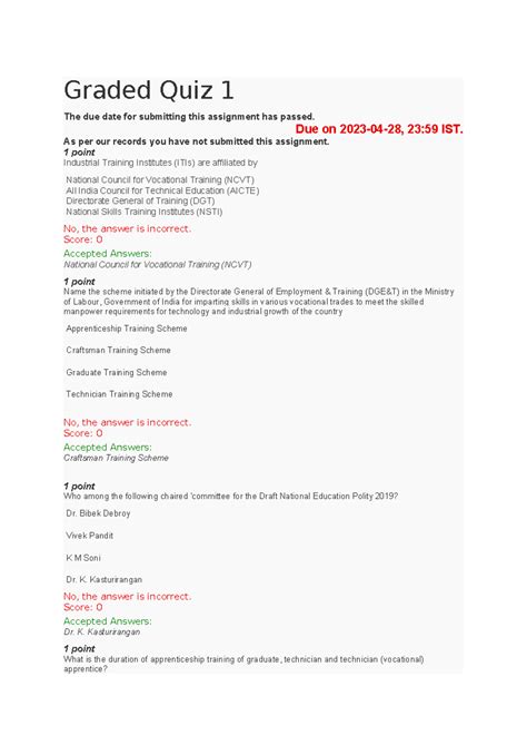 Module 1 quiz - Graded Quiz 1 The due date for submitting this ...