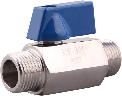 Buy DERNORD Stainless Steel Ball Valve - 3/8 Inch NPT Thread Male Small ...