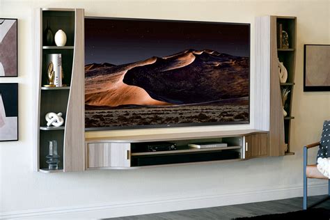 Woodwaves - Floating TV Stand - Wall Mount Entertainment Center Consol