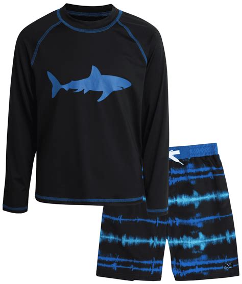 Big Chill Boys Swim Set - Boys Rash Guard Swim Set - UPF 50+ Rash Guard ...