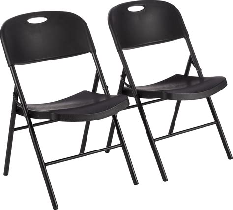 Amazon Basics Foldable Portable Sturdy Folding Plastic Chair, 350-Pound ...