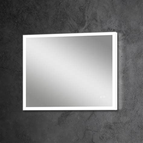 Forclover 40-in x 32-in Framed Frameless Dimmable LED Lighted Fog Free ...