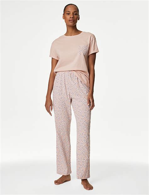 Buy Pure Cotton Printed Pyjama Set at Marks & Spencer