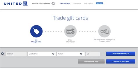 How to trade unwanted Gift Cards for United Miles