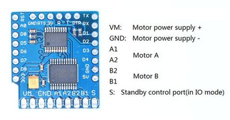 TB6612FNG Wemos D1 Mini I2C Dual Motor Driver Shield - ThinkRobotics ...