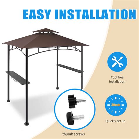 Buy FAB BASED 5x8 Grill Gazebo Canopy for Patio, Outdoor BBQ Gazebo ...