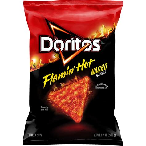 Tortilla Chips Doritos Flamin' Hot Nacho, 9.25 oz