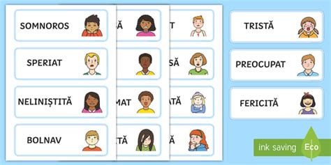 Cartonașe cu emoții | Twinkl România (teacher made)