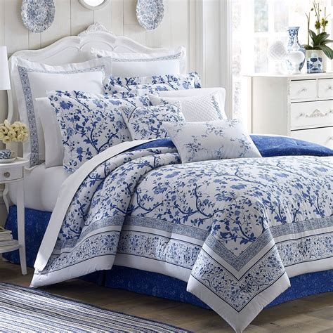 Laura Ashley Duvet Cover Set (2 Piece - Twin), Blue | Comforter sets ...