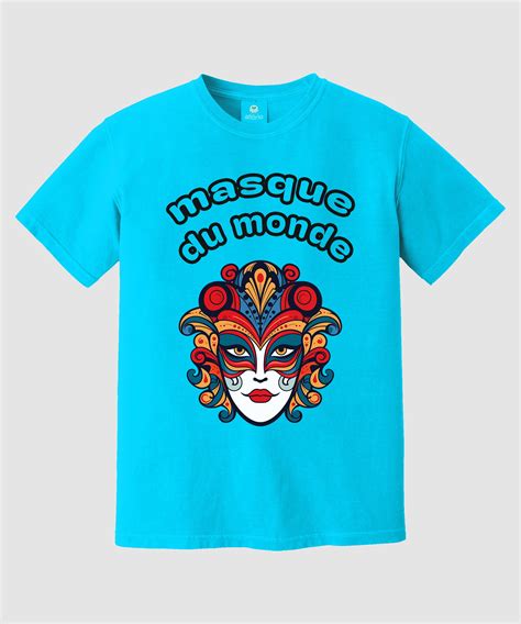 Spain Ancient Masks Print Light Blue Girls T-Shirt | Ages 3-10 – allörio