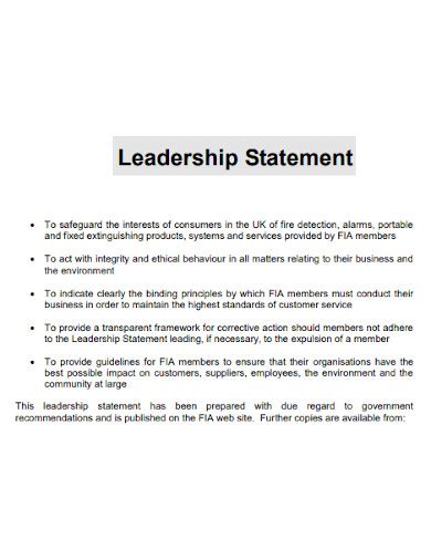 Leadership Philosophy Statement Examples 的图像结果