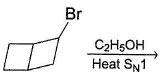 Following compound when heated in ethanol, SN1 reaction occur involving ...