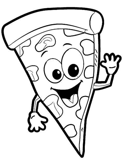 Pizza Coloring Page