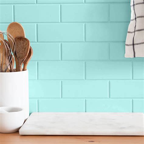 Teal Kitchen Tile Paint - Matt Blue Finish