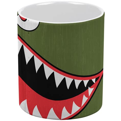 Buy Halloween WWII Flying Tiger Fighter Shark Nose Art All Over Coffee ...