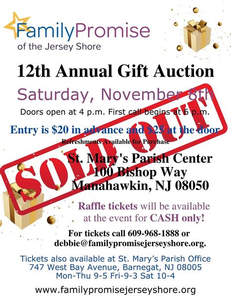 12th Annual Gift Auction, St Marys Parish Center, Manahawkin, 8 ...
