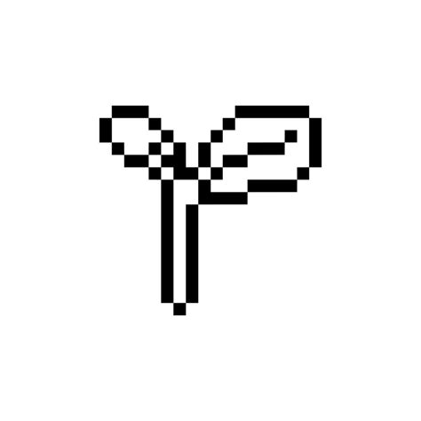 black outline sprout pixel art 58564608 Vector Art at Vecteezy