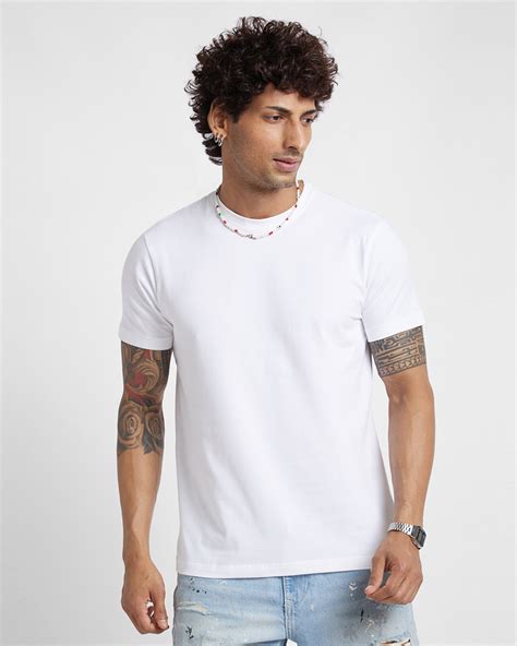 Buy Men's White T-shirt Online in India at Bewakoof