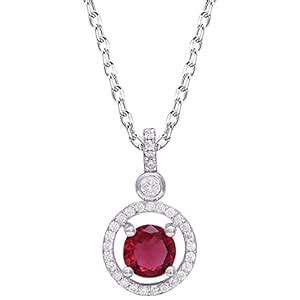 GIVA 925 Silver Radiant Red Pendant With Link Chain|Gifts For ...