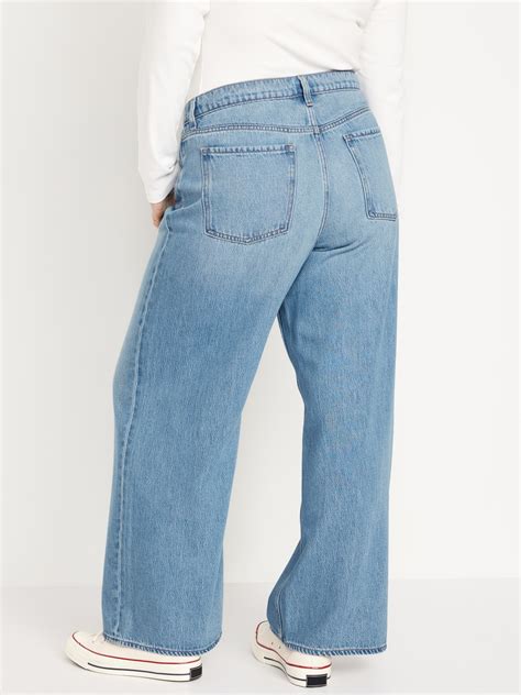 Mid-Rise Baggy Wide-Leg Jeans | Old Navy