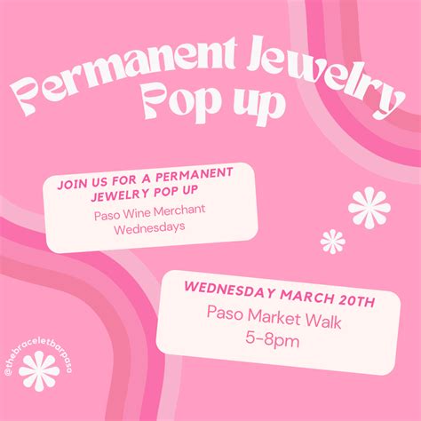 Permanent Jewelry Pop up | Paso Market Walk '23