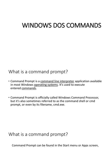 Image result for DOS Command Instructions