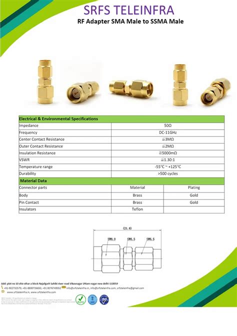 N Type Connectors - N male to 3.5mm female stainless steel RF Coaxial ...