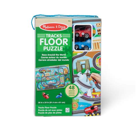 Race Track Floor Puzzle & Play Set, 48 Pieces, Melissa and Doug ...