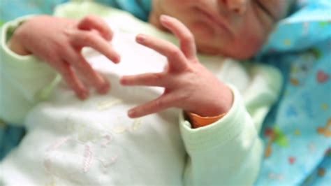 Ugly Newborn Baby With Tiny Hand In Focus Stock Footage SBV-313700265 ...