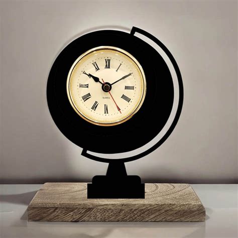 Buy Time Sphere Iron & Mango Wood Table Clock Online in India | Vaaree