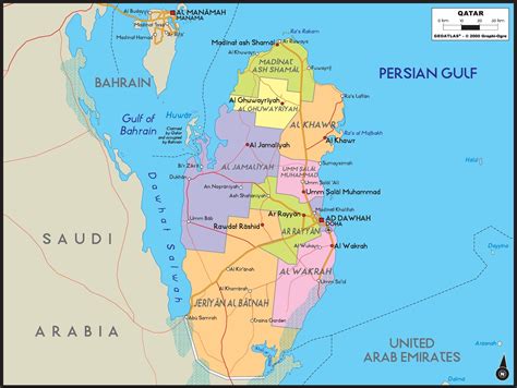 Doha Qatar Map Middle East Map Of Countries