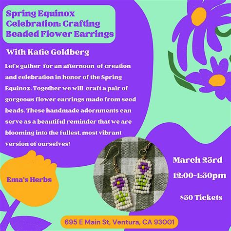 Spring Equinox Celebration: Crafting Flower Earrings with Katie ...
