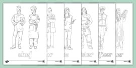 Jobs and Careers Mindfulness Colouring Pages