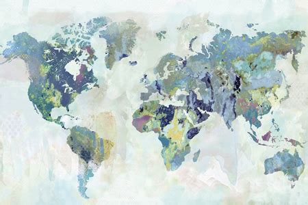 Watercolor World Map - MGL - Art Licensing : MGL – Art Licensing