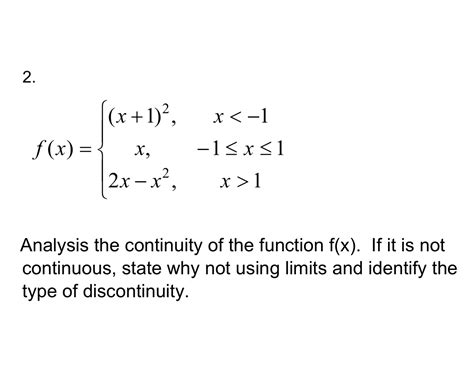 Solved f(x)=⎩⎨⎧(x+1)2,x,2x−x2,x 1 Analysis the | Chegg.com
