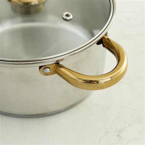 Buy Shale Primo Set of 2 Stainless Steel Casseroles with Lid from Home ...