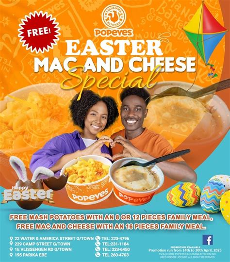 Popeyes Guyana Restaurant Inc - 🌼🥳 Hop Into Flavor This Easter with ...