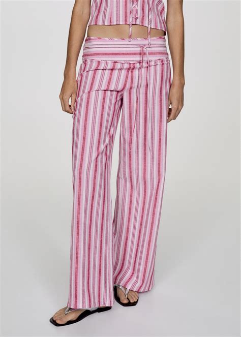 Stripes printed trousers - Women | MANGO USA | Clothes, Tailored ...