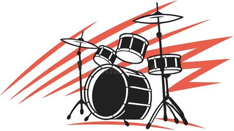 Drum Kit Musical Instrument. Rhythm and Percussion Art. Vector Design ...