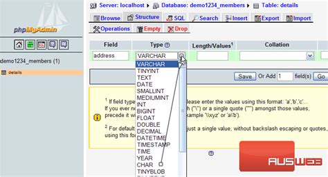 Image result for Adding Table Fields to Database Using SQL and PHP