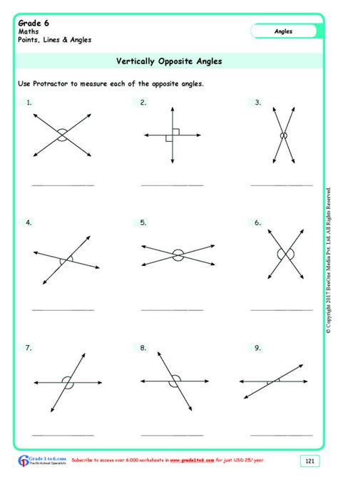 Image result for Grade 6 Math Worksheets Angleeee