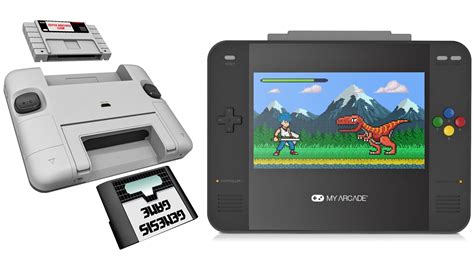 My Arcade toont handheld die SNES- en Mega Drive-cartridges af kan ...