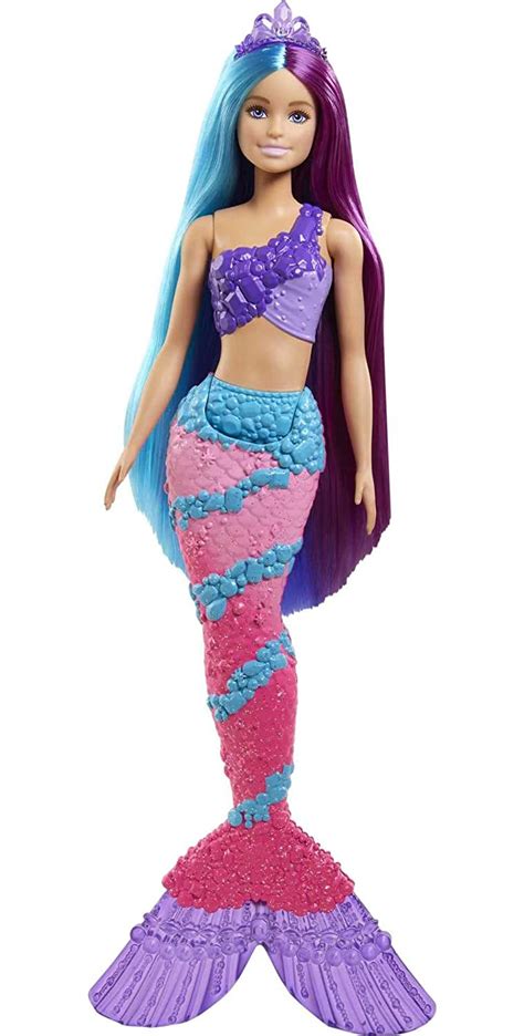 Barbie Dreamtopia Mermaid Doll (13-inch) with Extra-Long Two-Tone ...