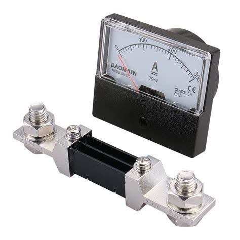 Baomain DH-670 DC 300A Analog Amp Panel Meter Current Ammeter with 75mV ...