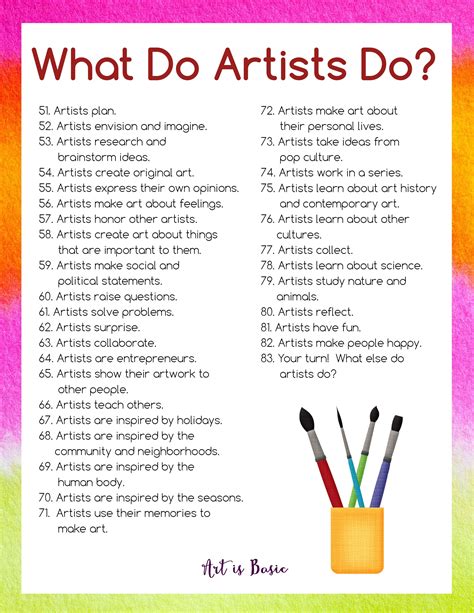 art ideas list