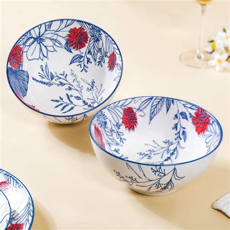 Ceramic Oriental Elegance Serving Bowl Set Of 2 1650ml Online - Premium ...